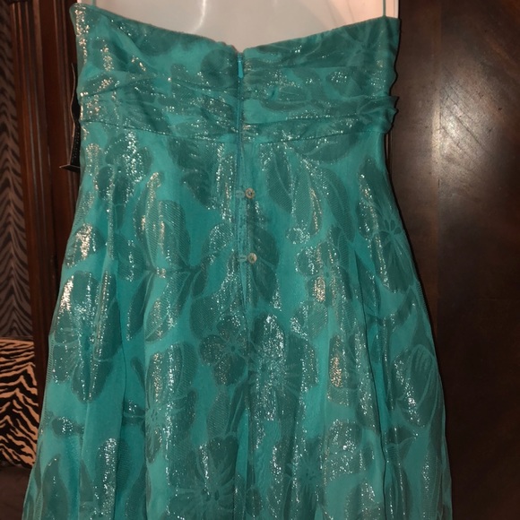 Teal Nicole Miller Dress - Picture 2 of 8